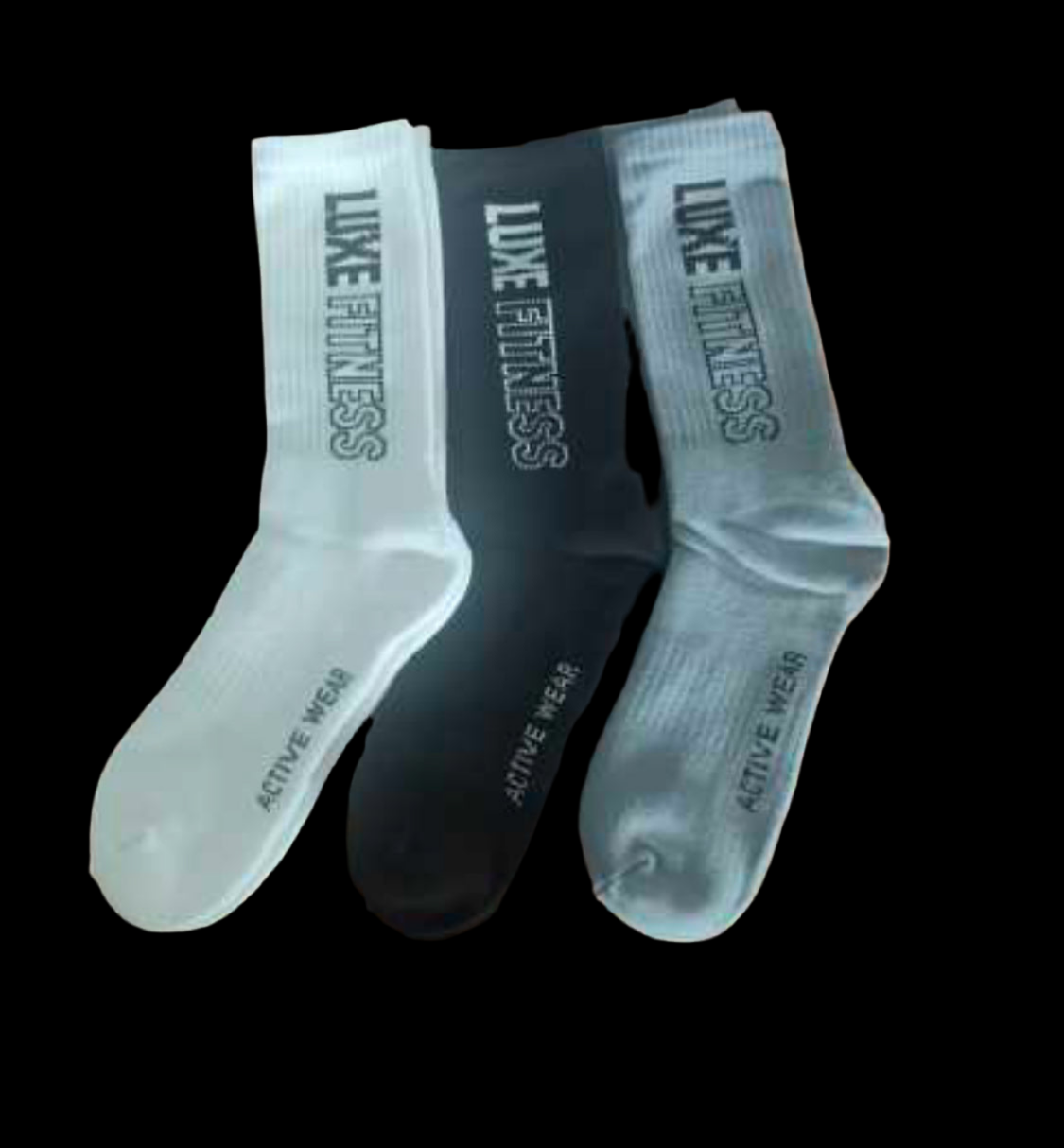 LUXE FITNESS CREW SOCKS