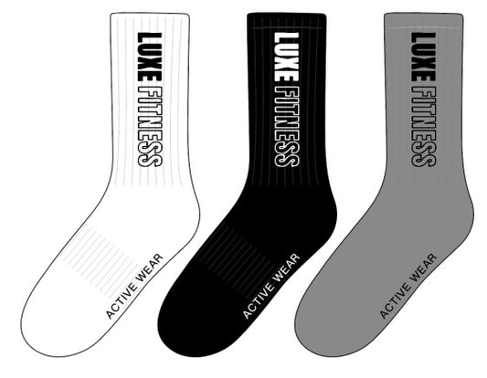 LUXE FITNESS CREW SOCKS